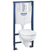 GROHE Solido Bau toiletset - spoelrandloos - softclose/quickrelease zitting - bedieningsplaat chroom - glans Wit SW228060