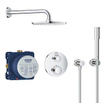 GROHE Grohtherm Perfect Regendoucheset - hoofdddouche 21cm - 2 functies - handdouche staaf - chroom SW236926