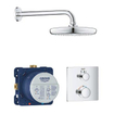 GROHE Grohtherm Perfect Regendoucheset - hoofdddouche 21cm - 1 functies - rechthoekig afbouwdeel - chroom SW236923