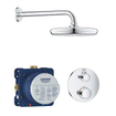 GROHE Grohtherm Perfect Regendoucheset - hoofdddouche 21cm - 1 functies - rond afbouwdeel - chroom SW236920