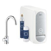 GROHE Blue Home 1-gats keukenkraan m. mono C-uitloop starterkit met WiFi bluetooth Chilled & Sparkling 3x gekoeld + 3x bruisend water chroom SW228371