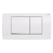 Geberit Twinline bedieningplaat, 2-toets spoeling frontbediening voor toilet 34x18.5cm wit SW242690