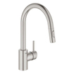 GROHE Concetto Keukenkraan - uittrekbare uitloop - 2 straalsoorten - supersteel geborsteld SW225323