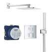 GROHE Grohtherm Cube Regendoucheset inbouw - hoofddouche vierkant 23cm - wandarm - chroom SW296685