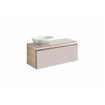 Geberit Citterio onderbouwkast met glasplaat 118.4x54.3x50.4cm met 1 lade beige/taupe SW297179