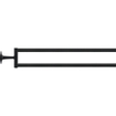 Duravit Starck T Handdoekhouder - 2 stangen - 46.5cm - draaibaar - zwart mat SW297086