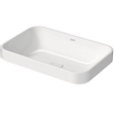 Duravit HappyD 2 Plus waskom rechthoekig zonder kraangat zonder overloop 60x40cm met keramische afdekkap wit SW297018