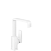 Hansgrohe Metropol wastafelkraan 230 met push open waste m. 120° draaibare uitloop 16.5cm mat wit SW297288