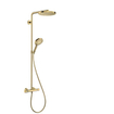Hansgrohe Raindance Select Regendoucheset - thermostaat - hoofddouche 24cm - polished gold optic (goud) SW297594