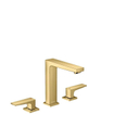 Hansgrohe Metropol wastafelkraan 160 met push open waste met voorsprong vaste uitloop 15.2cm polished gold SW297580
