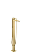 Hansgrohe Metropol afbouwdeel v. vrijstaande badkraan vloermontage met omstel met voorsprong vaste uitloop 23.5cm polished gold SW297564