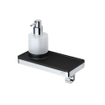 Geesa Frame Zeepdispenser met planchet en handdoekhaak Zwart / Chroom SW334323