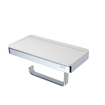 Geesa Frame Toiletrolhouder met planchet Wit / Chroom SW334322