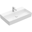 Villeroy & Boch Memento 2.0 wastafel onderzijde geslepen 80x47cm met overloop 1 kraangat wit 4A228G01 SW354339