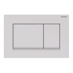 Geberit Sigma20 bedieningsplaat - 2-toets spoeling - rechthoekige knoppen - matwit e.t.c/wit SW420189