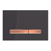 Geberit Sigma50 bedieningsplaat - 2-toets spoeling - vierkant - roodgoud/zwart SW420876