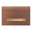 Geberit Sigma50 bedieningsplaat - 2-toets spoeling - vierkant - messing/Amerikaans noten SW420767