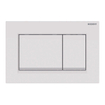 Geberit Sigma30 bedieningplaat, 2-toets spoeling frontbediening voor toilet 24.6x16.4cm wit/matwit SW420211