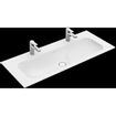 Villeroy & Boch Finion meubelwastafel met 2 kraangaten 120x50cm Ceramic+ zonder overloop stone white SW209578