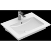 Villeroy & Boch Venticello wastafel 1 kraangat 60x50cm (geschikt voor 3 kr.gaten) met overloop Ceramic+ stone white SW209644