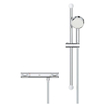 GROHE Grohtherm-1000 Performance renovatieset thermostatisch zonder koppelingen HOH=12cm met glijstang 60cm en hoofddouche 2 standen chroom SW444143