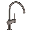 GROHE Minta Keukenkraan - hoog - draaibare ronde uitloop - hard graphite glans SW354743