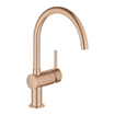 GROHE Minta Keukenkraan - hoog - draaibare ronde uitloop - warm sunset geborsteld SW354680