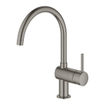 GROHE Minta Keukenkraan - hoog - draaibare ronde uitloop - hard graphite geborsteld SW354778