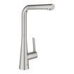 GROHE Zedra Keukenkraan - l uitloop - supersteel geborsteld SW479457