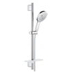 GROHE Rainshower SmartActive 130 Glijstangset - 60cm - ronde handdouche - 3 straalsoorten - gladde doucheslang - met zeepschaal - chroom SW472427