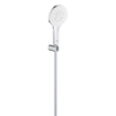 GROHE Rainshower SmartActive 130 Handdoucheset - 3 straalsoorten - rond - met houder - gladde slang - 150cm - chroom/moon white SW472430