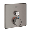 Grohe Grohtherm SmartControl Inbouwthermostaat - 2 knoppen - vierkant - brushed hard graphite SW439107