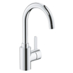 GROHE Eurosmart Cosmopolitan waterbesparende wastafelkraan l-size m. gladde body met push open chroom SW439034