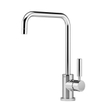 Dornbracht Meta.02 1 gats keukenkraan met hoekige uitloop 360° draaibaar sprong 23.5cm platina chroom 0481240