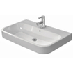 Duravit HappyD 2 meubelwastafel geslepen met overloop met 1 kraangat 80x50.5cm met wondergliss wit SW54330