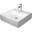 Duravit Vero Air opbouwwastafel geslepen en rugzijde geglazuurd zonder kraangat zonder overloop 50x47cm met WonderGliss wit SW157039