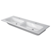 Duravit Me by starck dubbele wastafel 130x49cm zonder kraangat met overloop wit SW527379