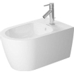 Duravit Starck Me wandbidet 37x57cm met kraangat met overloop m. WG mat wit SW358200