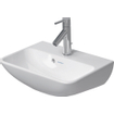 Duravit ME by Starck fontein 45x32cm met 1 kraangat met overloop met wondergliss wit SW84162