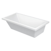 Duravit Starck 1 bad acryl rechthoekig met overloop met 1 rugsteun 180x90x46cm inbouw wit 0297507
