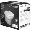 Duravit DuraStyle Basic closetset Staand diepspoel spoelrandloos 37x48cm met softclose closetzitting wit SW358501