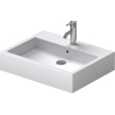 Duravit Vero opbouwwastafel onderzijde geslepen met bevestiging 60x47cm met kraangat en overloop met wondergliss wit 0290489