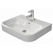 Duravit HappyD 2 opbouwwastafel geslepen met overloop met kraangat 60x46cm met wondergliss wit SW54291