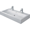 Duravit Vero Wastafel -100x47cm - 2 kraangaten - wondergliss - overloop - wit 0305319