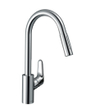 Hansgrohe Focus 1-gr keukenmkr 240 m/uittrekb vuistdouche chroom SW529003
