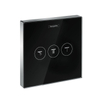 Hansgrohe ShowerSelect Glass afbouwdeel voor inbouw stopkraan v. 3 functies zwart/chroom SW95039