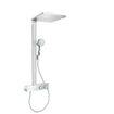Hansgrohe Raindance E Square E300 Doucheset Opbouw- 1jet - thermostaat - EcoSmart E300 - hoofddouche - chroom SW157200