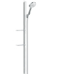 Hansgrohe Raindance Select S Unica`E glijstangset m. Raindance Select S 120 3jet handdouche met zeepschaal 150cm m. Isiflex`B doucheslang 160cm wit/chroom OUTLET STORE21415