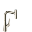 Hansgrohe Talis Select S keukenkraan 220 met uittrekbare handdouche en 150° draaibare uitloop RVS look SW95070