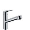 Hansgrohe M42 M427-H150 1-gats keukenkraan m. uittrekbare handdouche m. 120° draaibare uitloop chroom SW241708